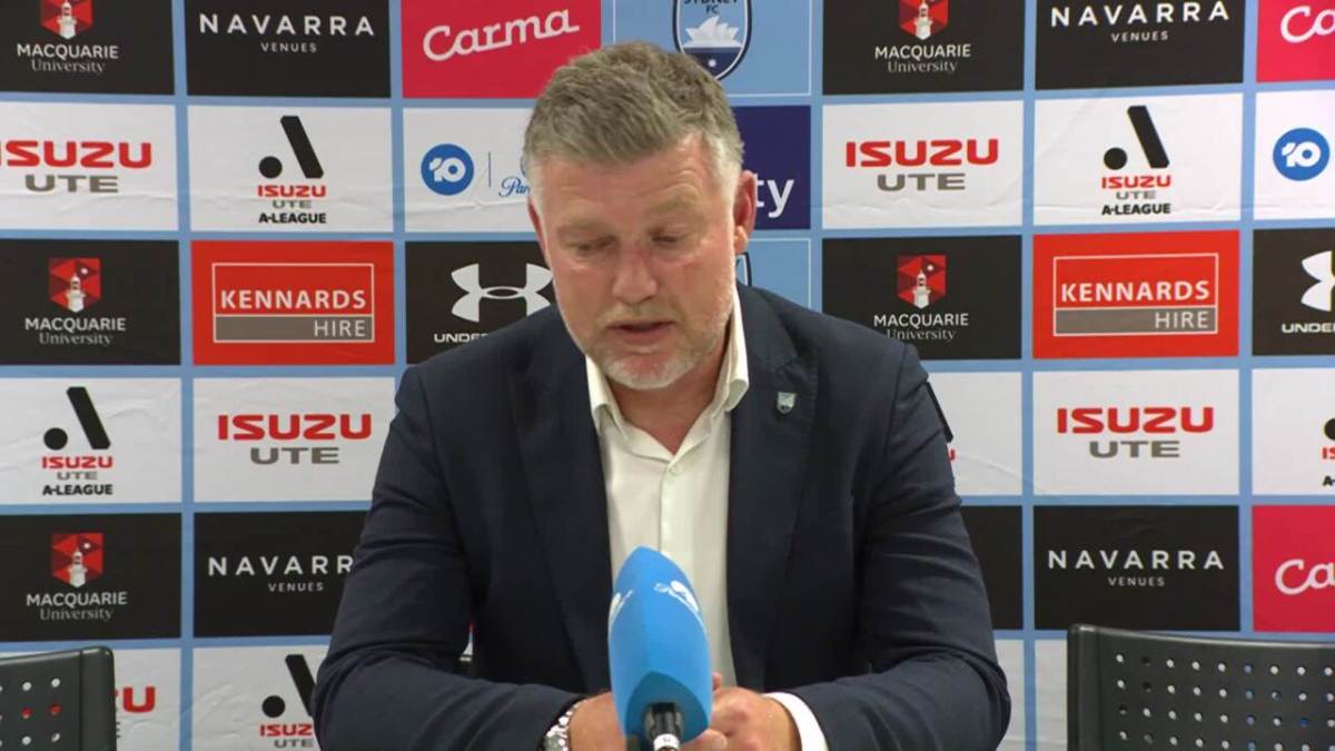 Ufuk Talay Press Conference Sydney FC v Macarthur FC ALeague Men