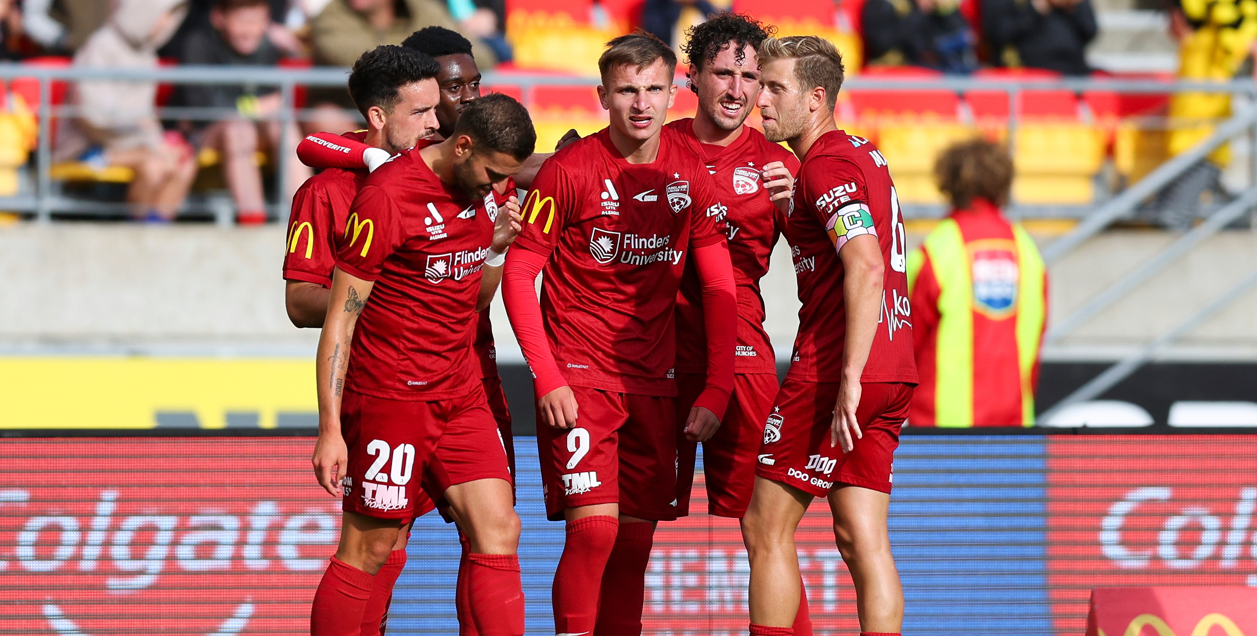 Wellington Phoenix 1-2 Adelaide United: Reds go top of the table