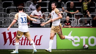 Eli Adams free kick sends Newcastle third with win over Wanderers