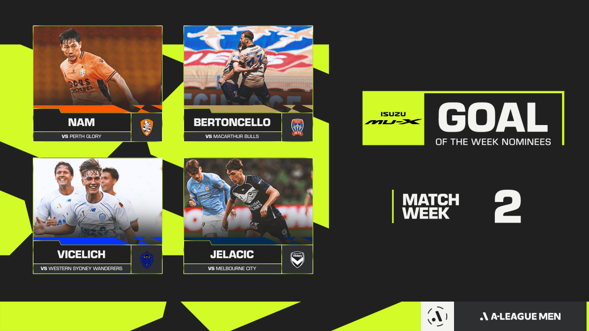 Vote Now! A-League Men Isuzu MU-X Goal of the Week (MW2)